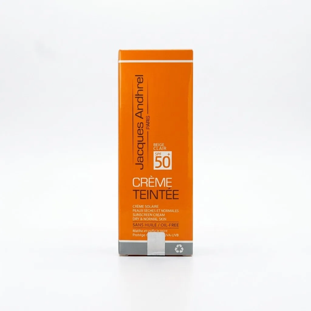 خرید کرم ضد آفتاب SPF۵۰ بیرنگ مناسب پوست خشک و معمولی (۵۰میلیلیتر) (ژاک آندرل پاریس)