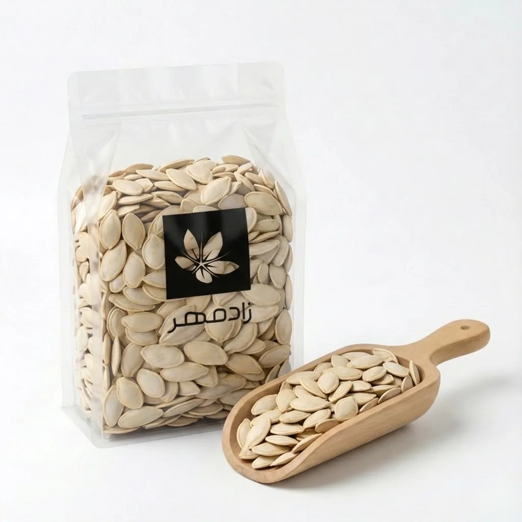قیمت تخمه کدو گوشتی سفید بوداده اصل