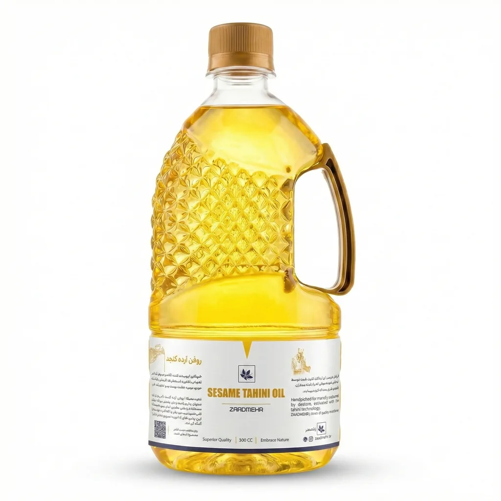 خرید روغن ارده کنجد آشپزی بکر طبیعی زادمهر (۰.۲۳٪ اسیدیته)