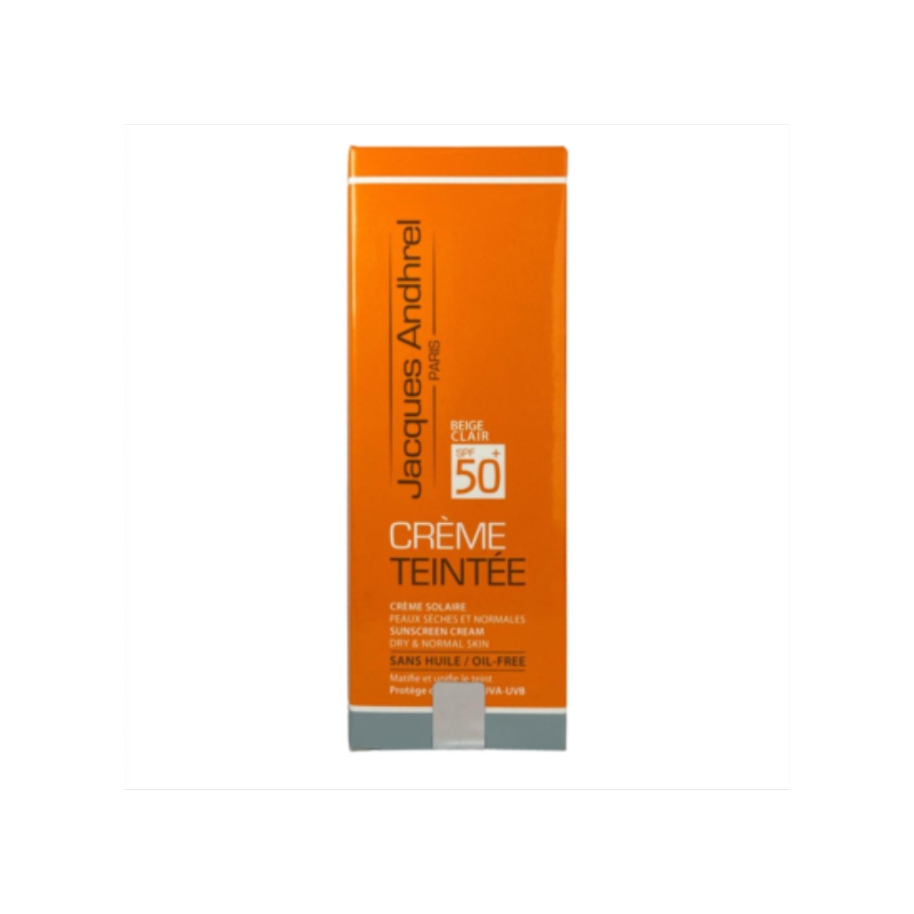 کرم ضد آفتاب SPF۵۰ بیرنگ مناسب پوست خشک و معمولی (۵۰میلیلیتر) (ژاک آندرل پاریس)