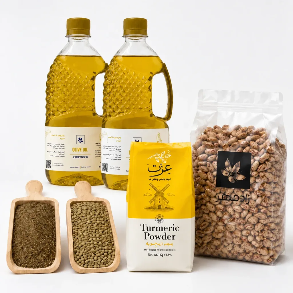 خرید سبد اقلام اساسی (روغن، حبوبات، ادویه)